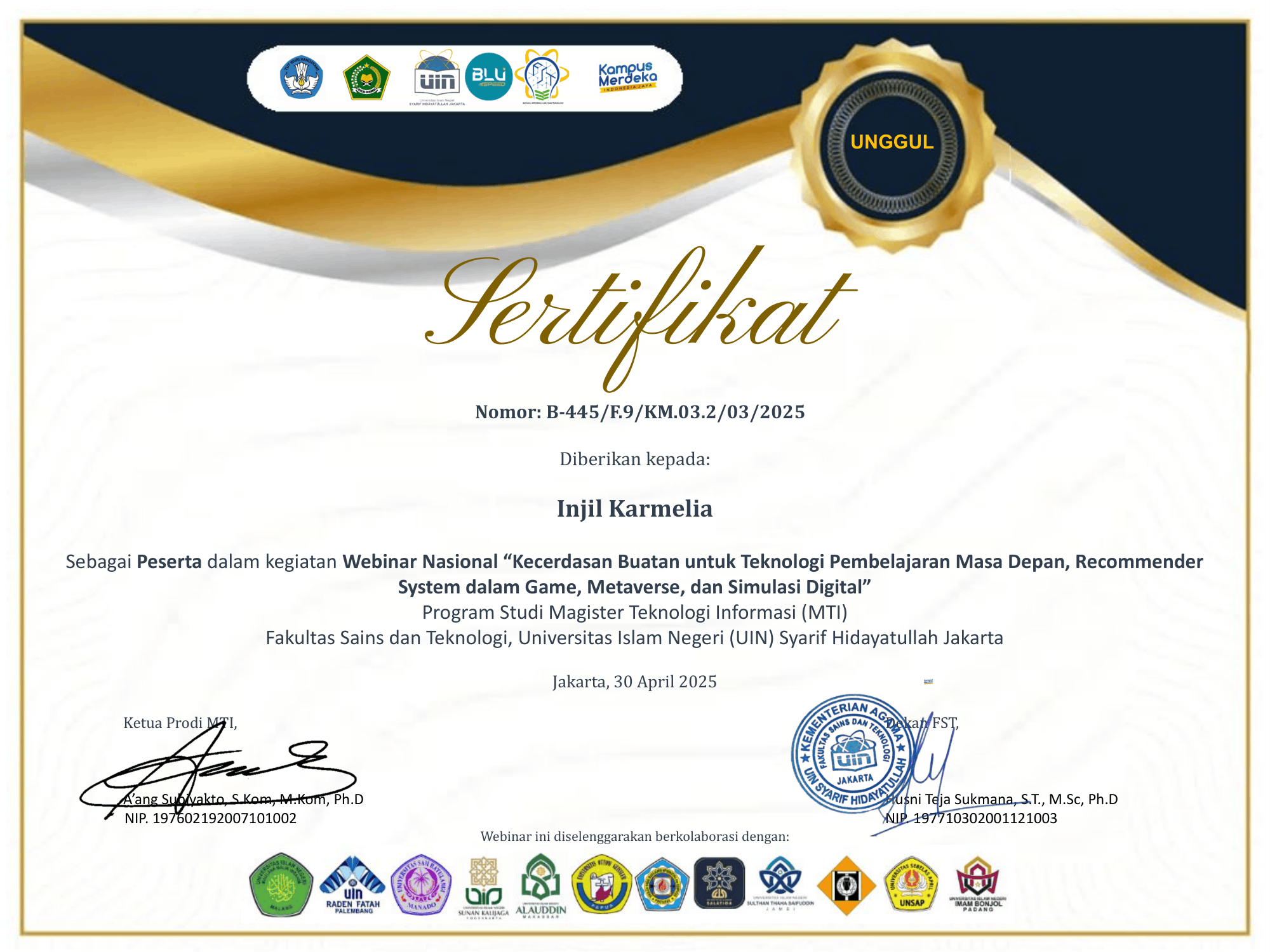 Webinar Nasional MTI UIN