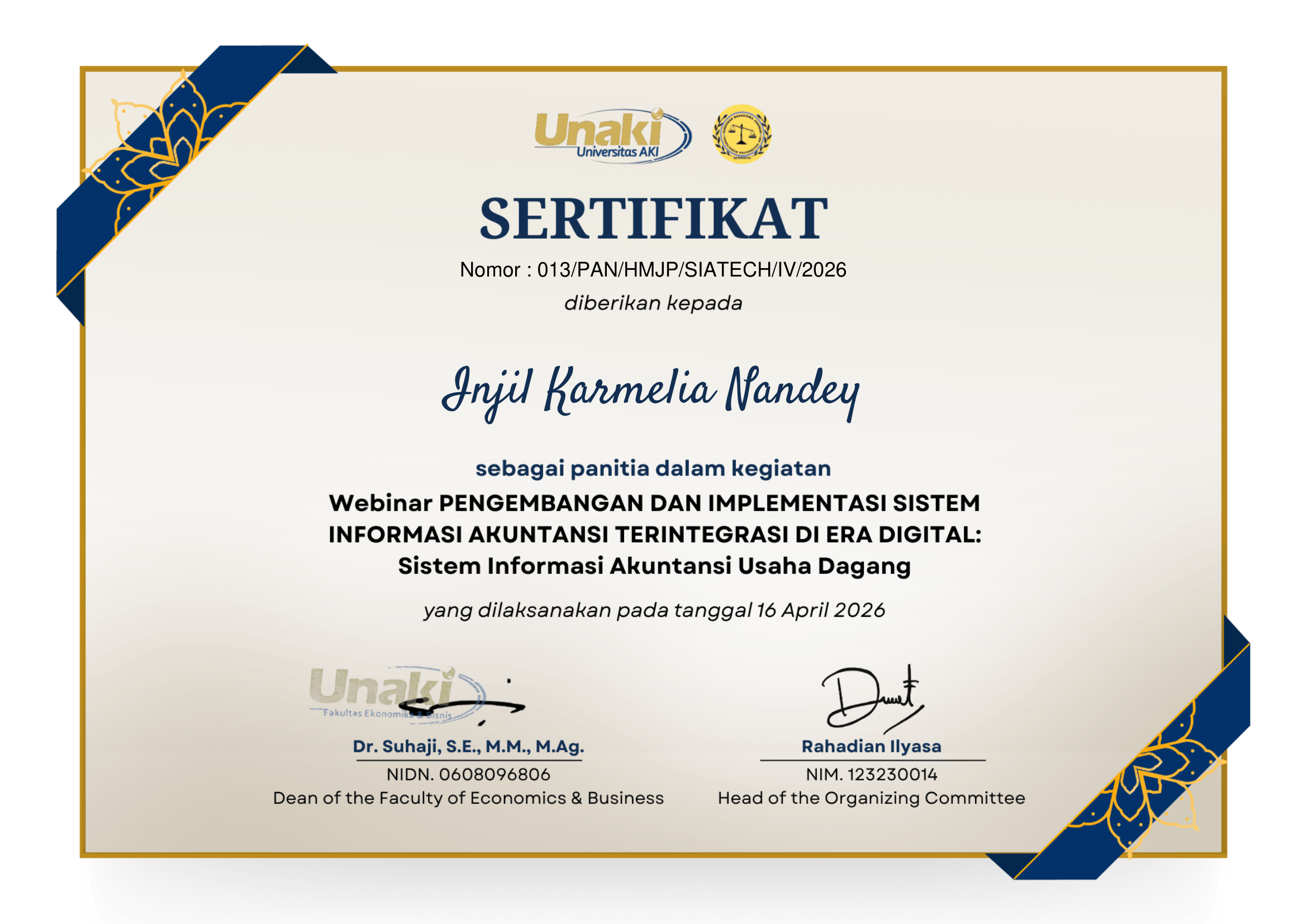 Webinar SIA Usaha Dagang
